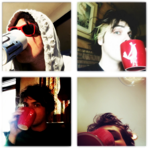 Gerard Way Coffee - Collage (500x500), Png Download