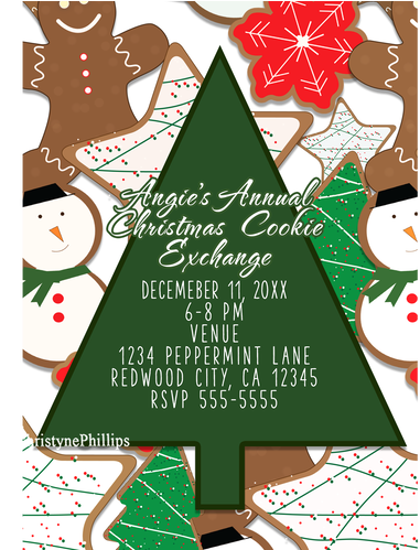 Weihnachtsplätzchen-feiertags-postkarte Postkarte (498x498), Png Download