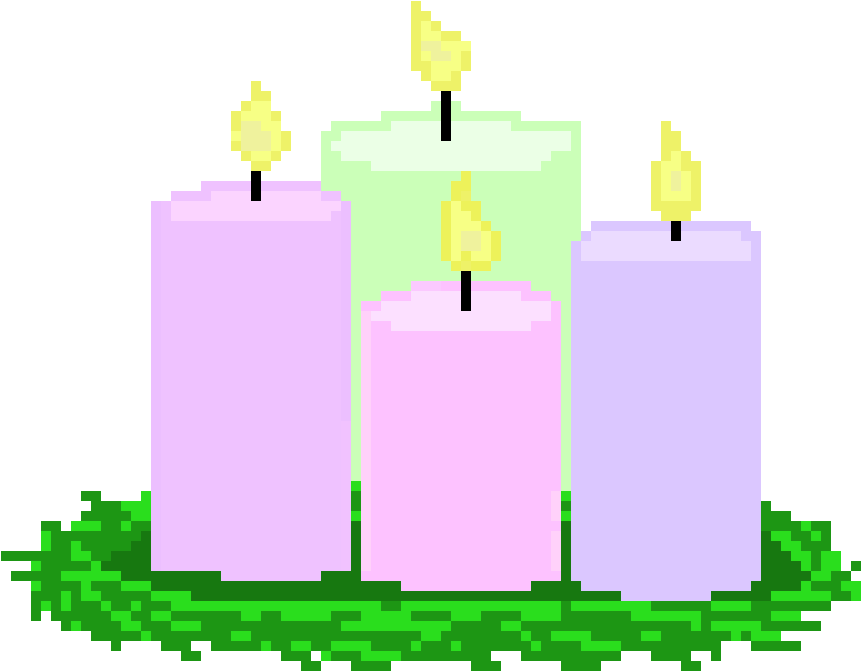 Christmas Candles (960x730), Png Download