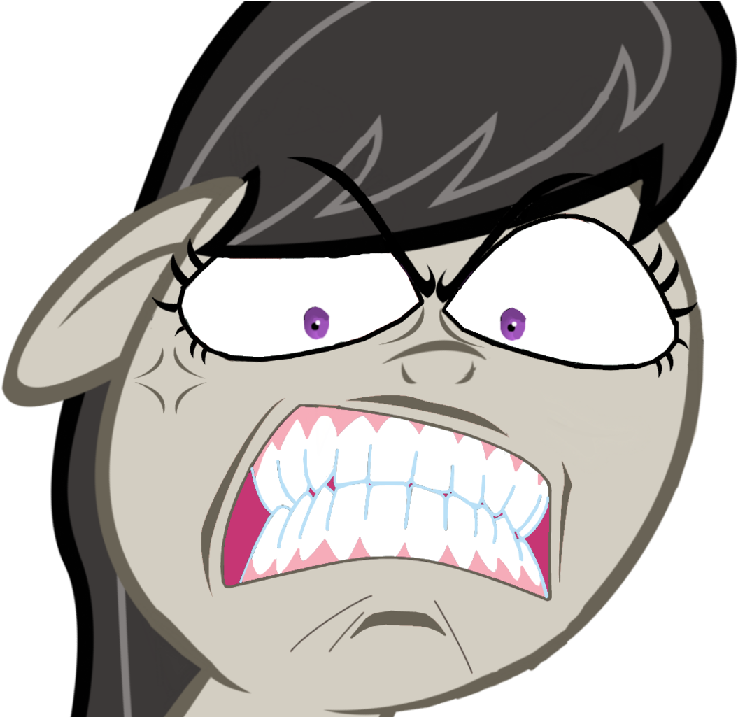 Angry, Anime, Artist Needed, Earth Pony, Edit, Faic, - Octavia Rage (1138x1024), Png Download