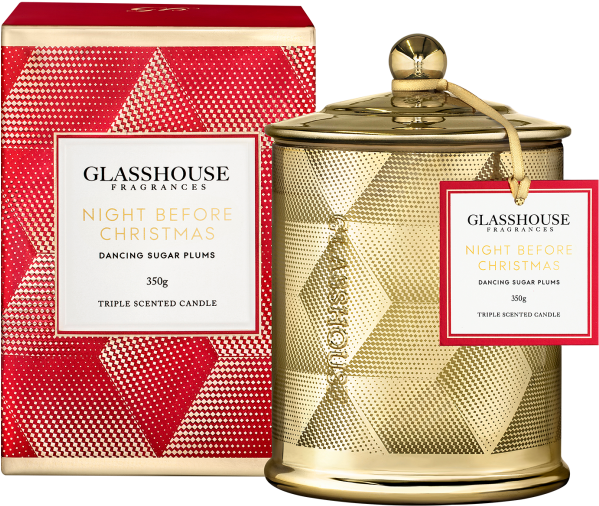 Night Before Christmas Dancing Sugar Plums 2017 Limited - Glasshouse Night Before Christmas Candle (832x750), Png Download