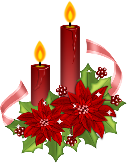 Christmas Candle Clipart Quotes - Christmas Candle Clipart Free (445x572), Png Download
