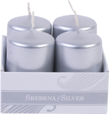 4 Christmas Candles (600x600), Png Download