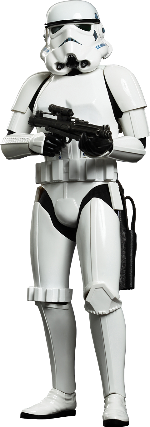 Hot Toys Stormtrooper Sixth Scale Figure - Stormtrooper Movie Masterpiece 1/6 Star Wars (480x1368), Png Download