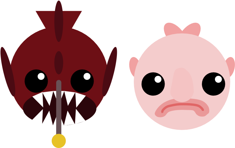 Artisticanglerfish - Angler Fish And Blobfish (960x720), Png Download