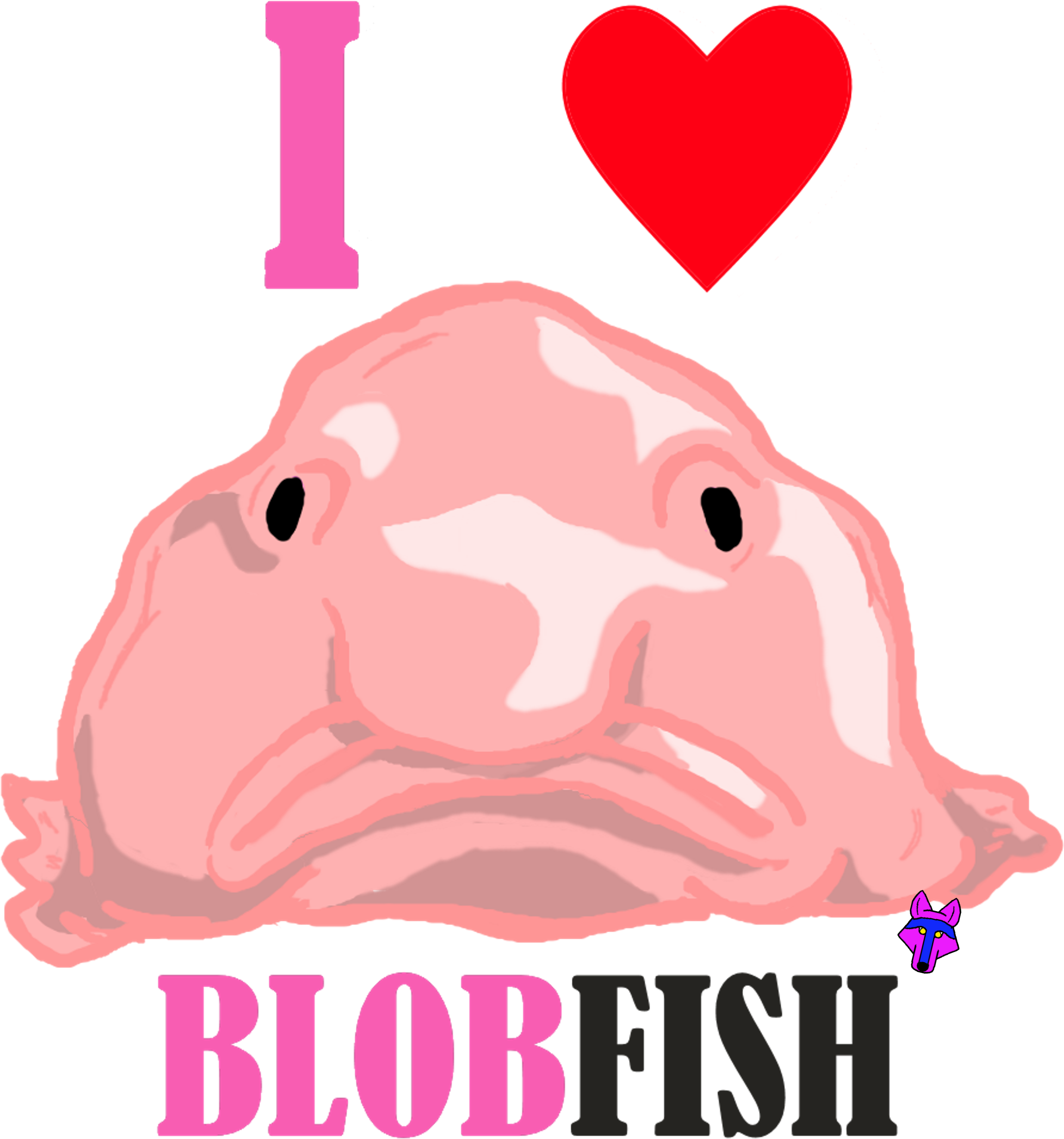 Svg Library Library Blobfish Drawing Easy - Behavior Of Blob Fish (3000x3000), Png Download