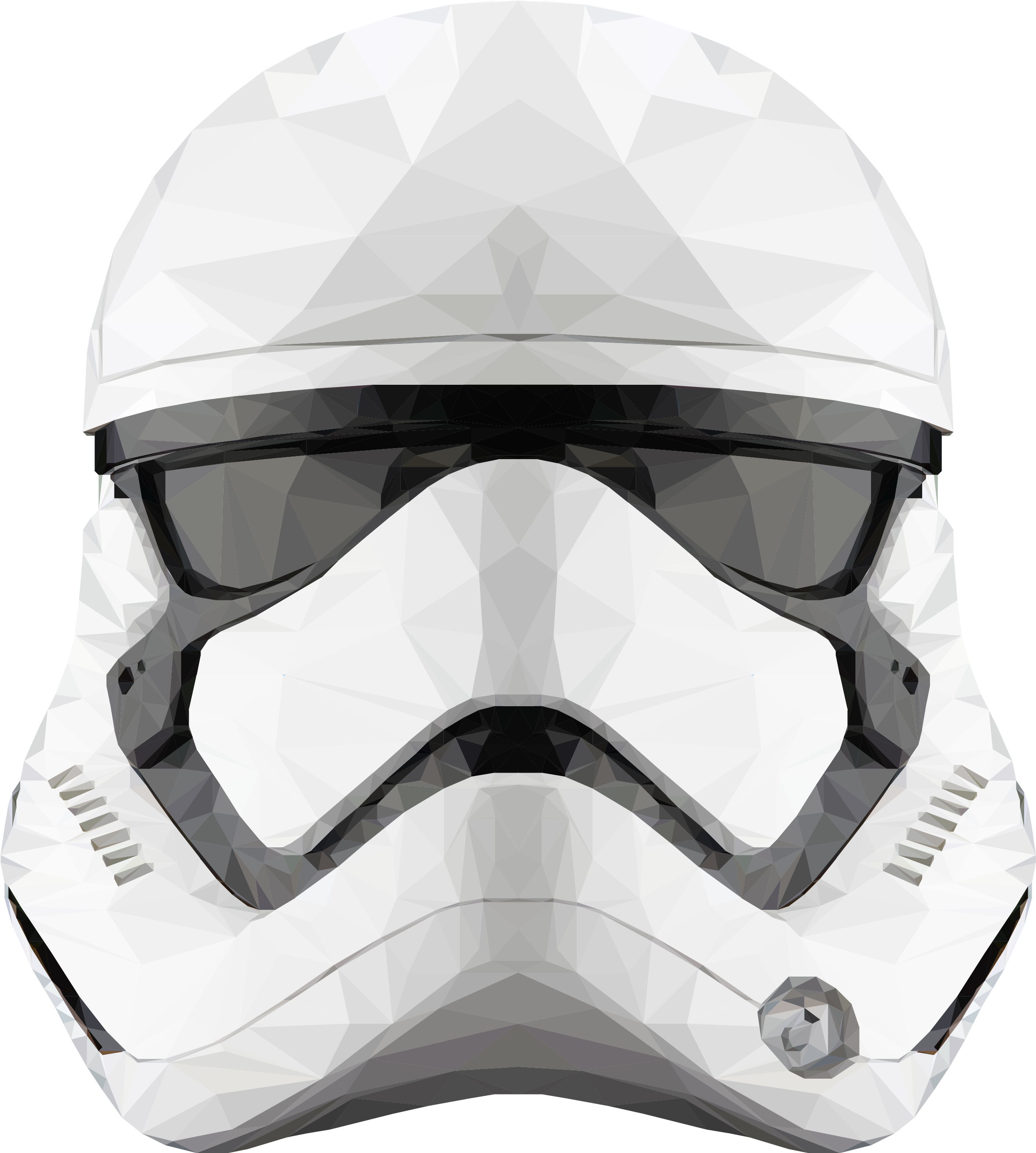 Fan Creationsdecided To Make A Low Poly First Order - Star Wars First Order Stormtrooper Helmet Special (2400x3200), Png Download