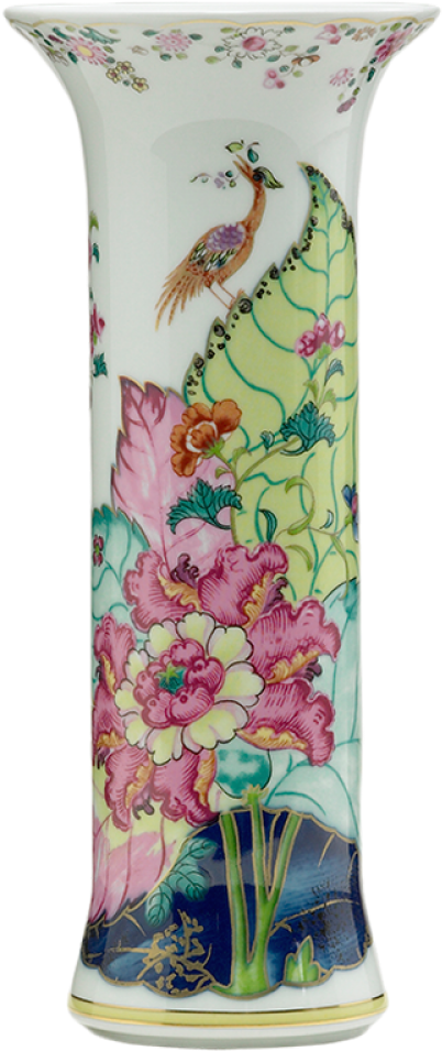 Tobacco Leaf Trumpet Vase - Mottahedeh Tobacco Leaf Dessert Plate (470x984), Png Download