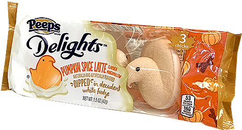 Peeps Delights Pumpkin Spice Latte Marshmallow Chicks - Peeps Pumpkin Spice Latte, 1.5 Oz (500x500), Png Download