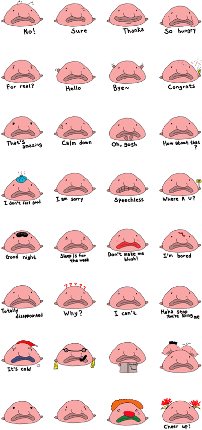 Bubba The Deep Sea Blob Fish (420x897), Png Download