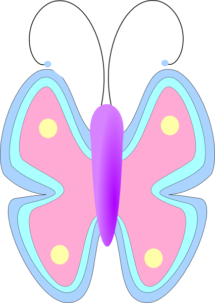 Original Png Clip Art File Pastel Butterfly Svg Images (426x599), Png Download