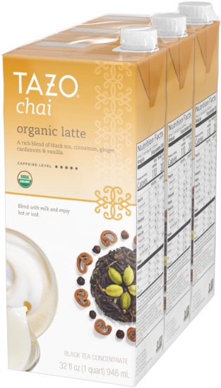 Tazo Organic Chai Latte Concentrate Black Tea 32 Oz - Tazo Organic Chai Tea Latte 32 Oz (600x600), Png Download