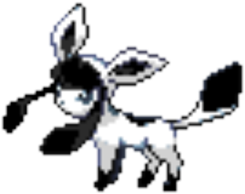 Monochrome Glaceon - Cartoon (420x420), Png Download