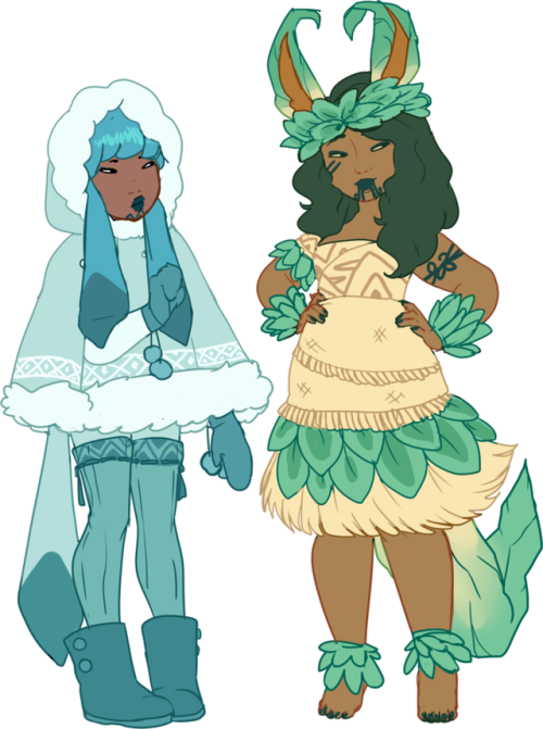 Glaceon Gijinka (500x671), Png Download