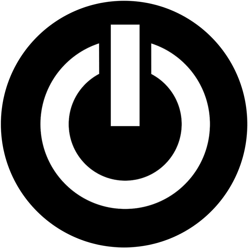 Power Symbol Knob Sticker - Logo Power (1280x1280), Png Download