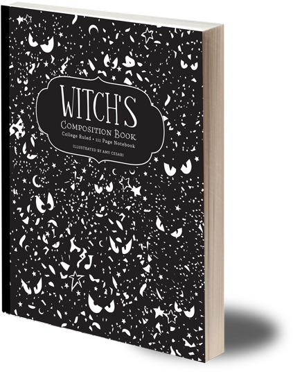 The Witch's Composition Journal - Witch's Composition Book: College Ruled 111 Page Notebook (500x609), Png Download