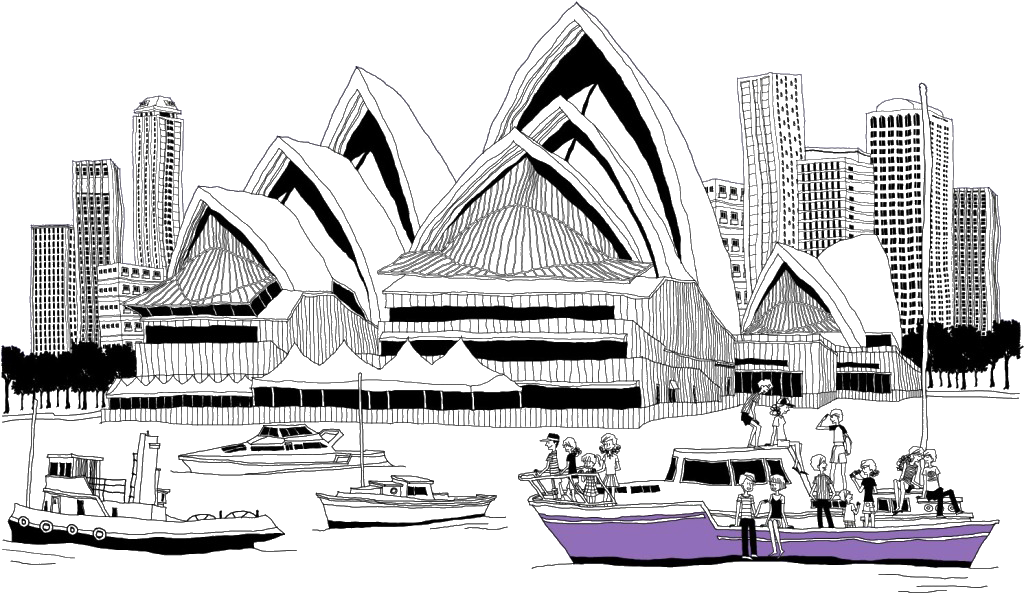 Sydney Opera House City Of Sydney Architecture Drawing - Detailed Drawing Of Sydney Opera House (1024x759), Png Download
