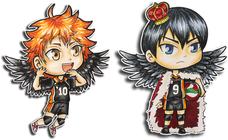 Haikyuu - Hinata Dan Kageyama Haikyuu (800x499), Png Download