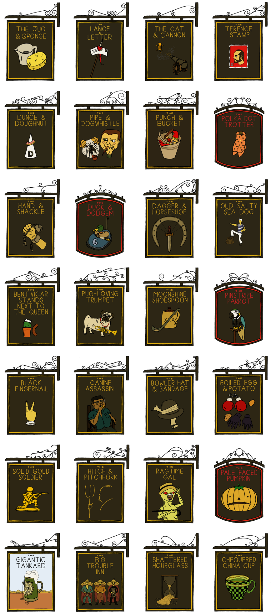 A Series Of Illustrations Based On Traditional Pub - Seating Plan (1000x2035), Png Download