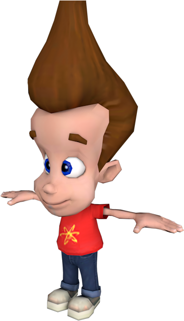 Download Zip Archive - Jimmy Neutron T Pose (750x650), Png Download