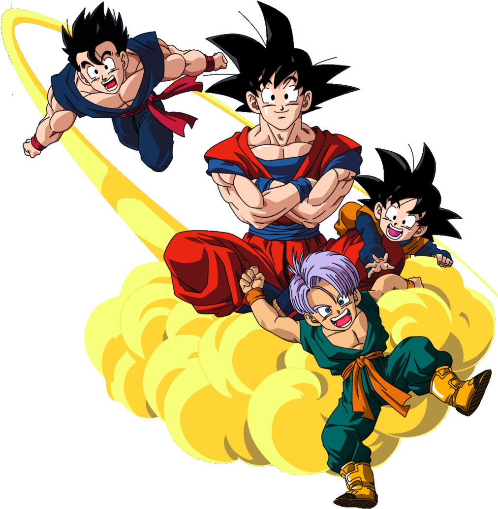 Goku Gohan Goten E Trunks By 19onepiece90-d6loamq - Goku Gohan Goten Y Trunks (1024x1040), Png Download