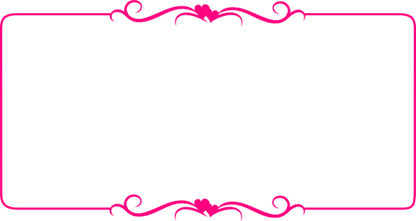 Free Png Pink Border Frame Png Images Transparent - Hearts Border (850x451), Png Download