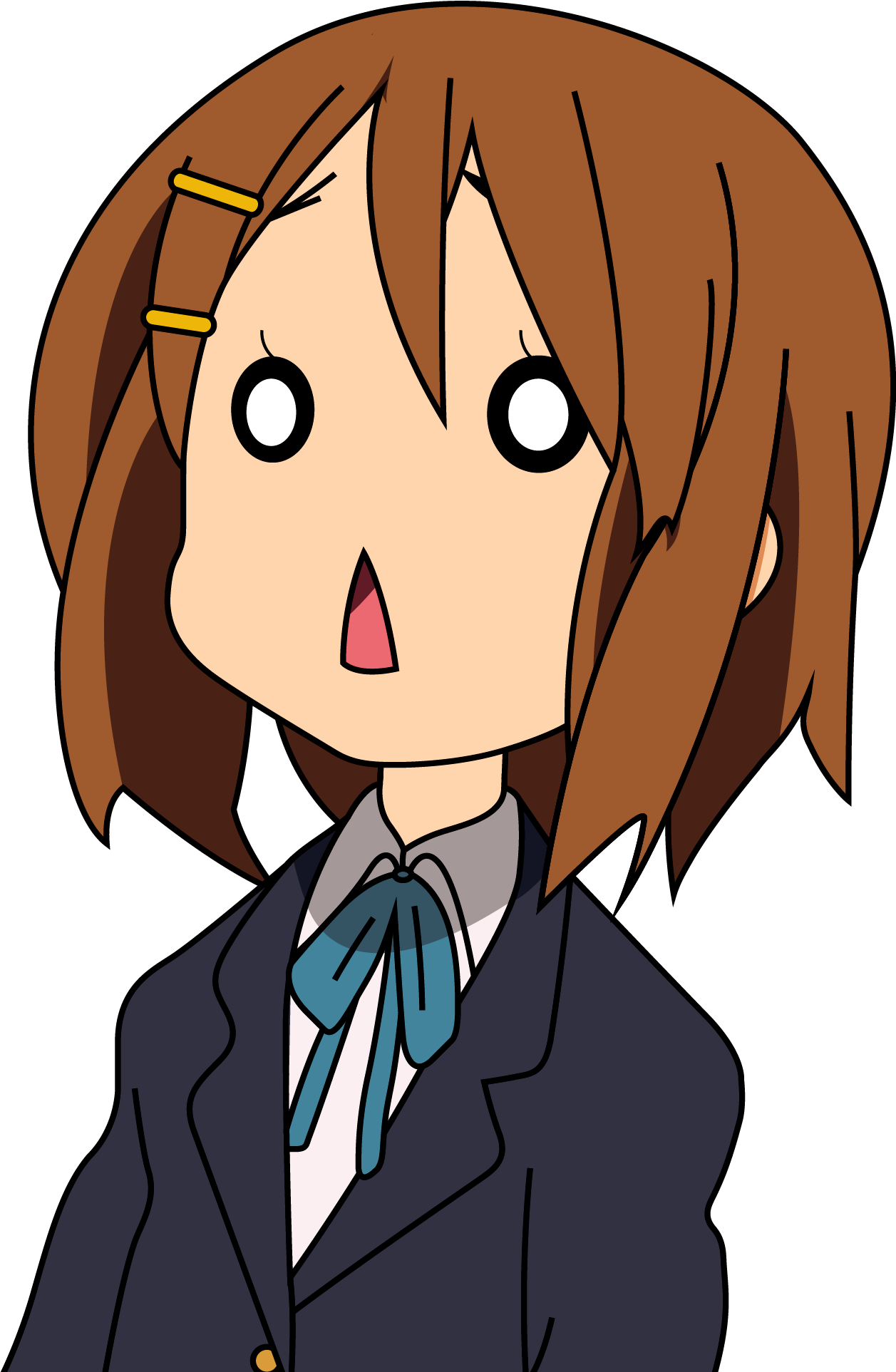 Yui Hirasawa Azusa Nakano Tsumugi Kotobuki Ritsu Tainaka - K On Yui Faces (1266x1924), Png Download