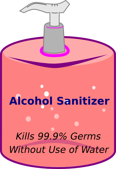 Sanitizer Bottle Clip Art - Hand Sanitizer Clip Art (408x592), Png Download