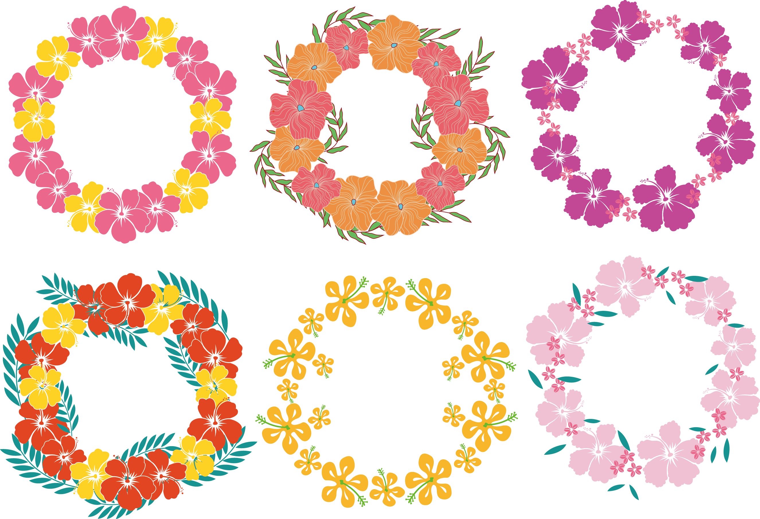 Image Royalty Free Stock Clip Art Bridal Bouquet Transprent - Hawaiian Lei Clip Art (2651x1810), Png Download