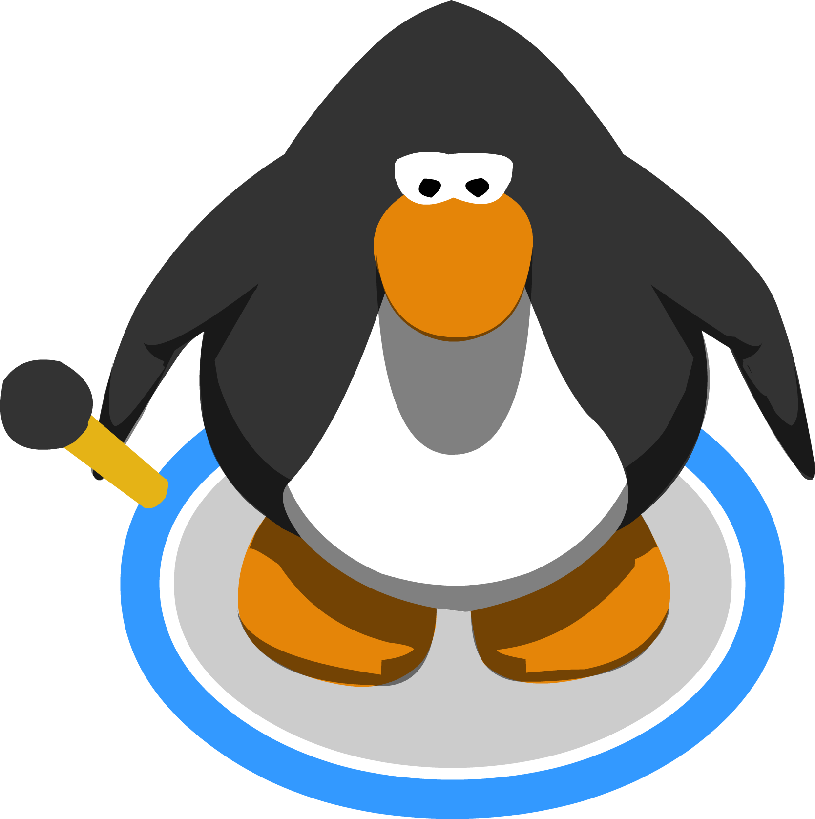 Golden Microphone In Game - Red Penguin Club Penguin (1669x1677), Png Download