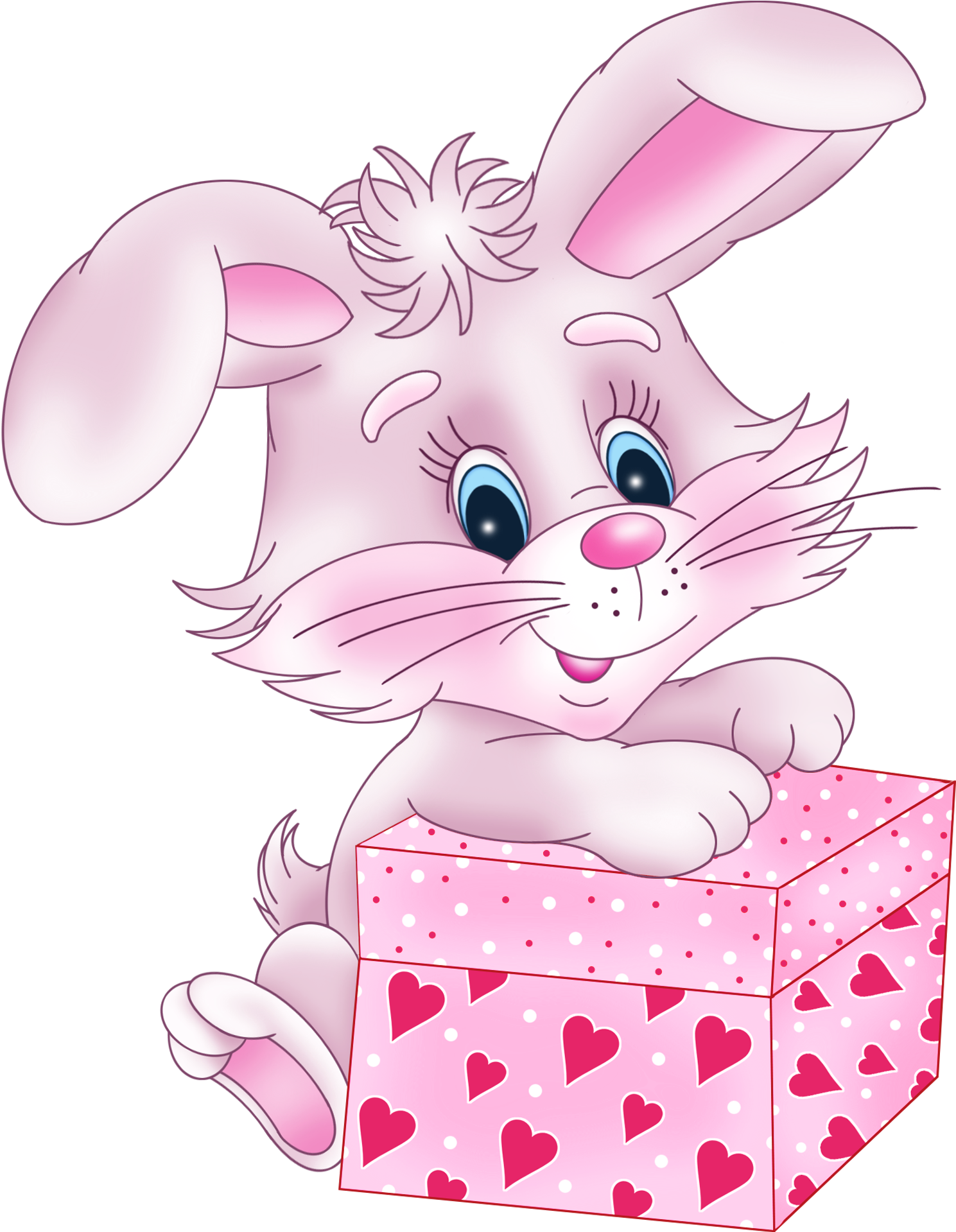 Cartoon Cute Rabbit Love Png (1702x1986), Png Download