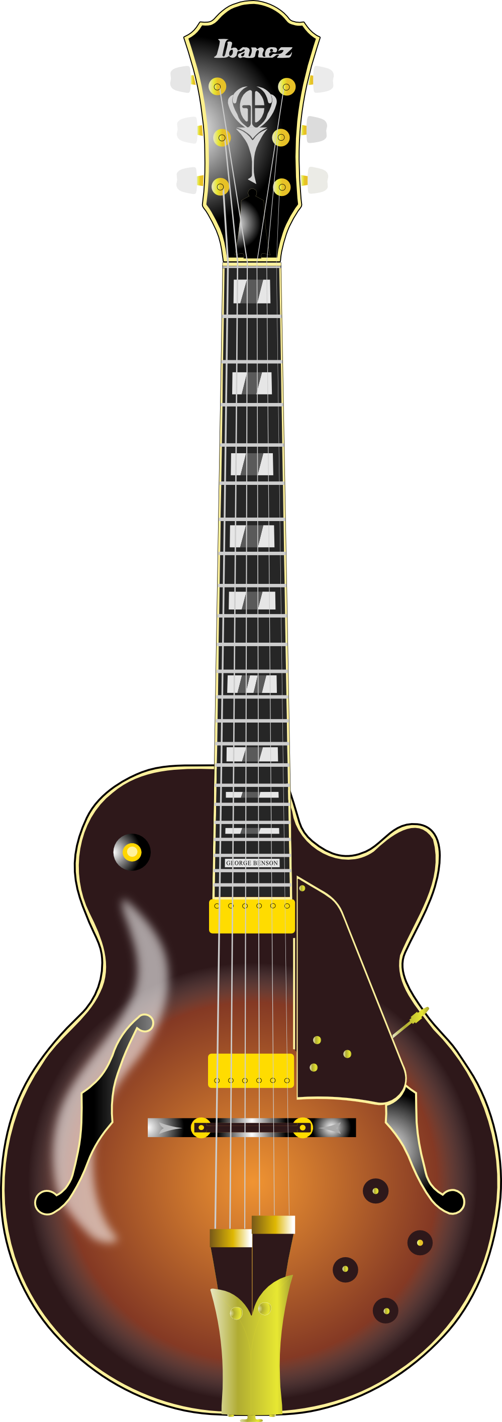 Ibanez Gb Brut Guitar 999px 483 - Ibanez Jsm10-vys John Scofield (999x2830), Png Download