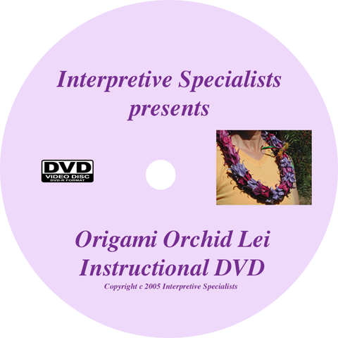 Origami Tissue Paper Orchid Hawaiian Lei Dvd Instruction - Orchid (480x480), Png Download