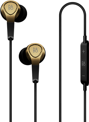 H3 Golden - B&o Play 'h3' In-ear Headphones - Black (470x520), Png Download