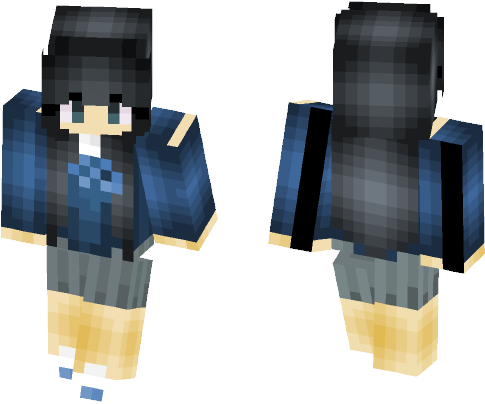 ♥~kawaii~ Mio~ K-on ~♥ - Minecraft Anime Boy Skin (584x497), Png Download