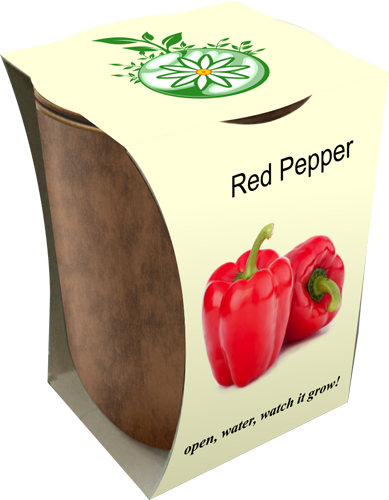 Red Peppers - Green Usa Bamboo Fiber Jar, Indoor/outdoor Grow Kit, (389x500), Png Download