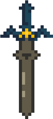 Zelda Master Sword - Zelda Sword Pixel (330x450), Png Download