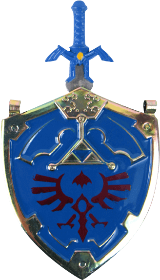 Zelda Clipart Master Sword - Blue Master Sword And Shield Necklace (573x573), Png Download