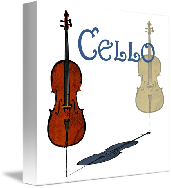 Cello By Evision Arts Clip Royalty Free - Cello Necklace Circle Charm (589x650), Png Download