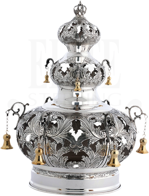 #3d #leaves #silver #torah #crown - Sterling Silver Crown For Torah (585x780), Png Download