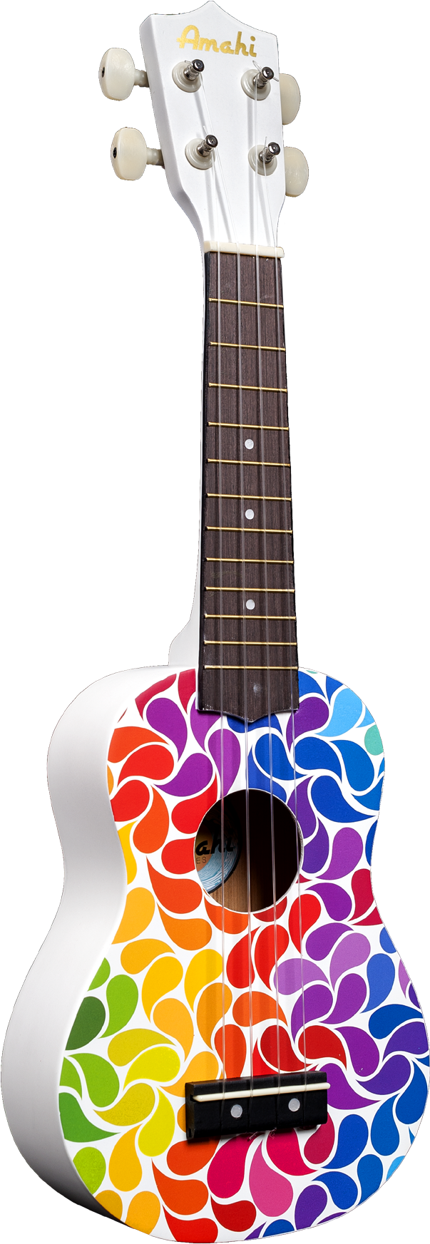 Rainbow Flower Ukulele - Rainbow Ukulele (668x1800), Png Download