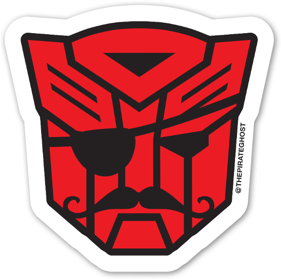 Pirateghost Autobot Tarra - Optimus Prime Sticker (600x592), Png Download