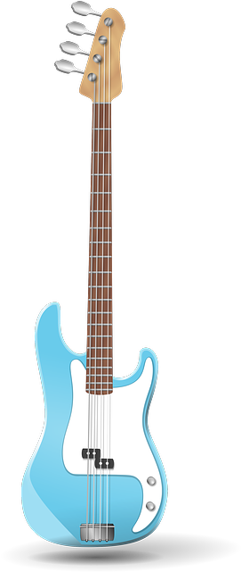 Music, Sound, Electric Guitar, Tunes, Blue - Transparent Background Bass Guitar Clip Art Jpeg (320x640), Png Download