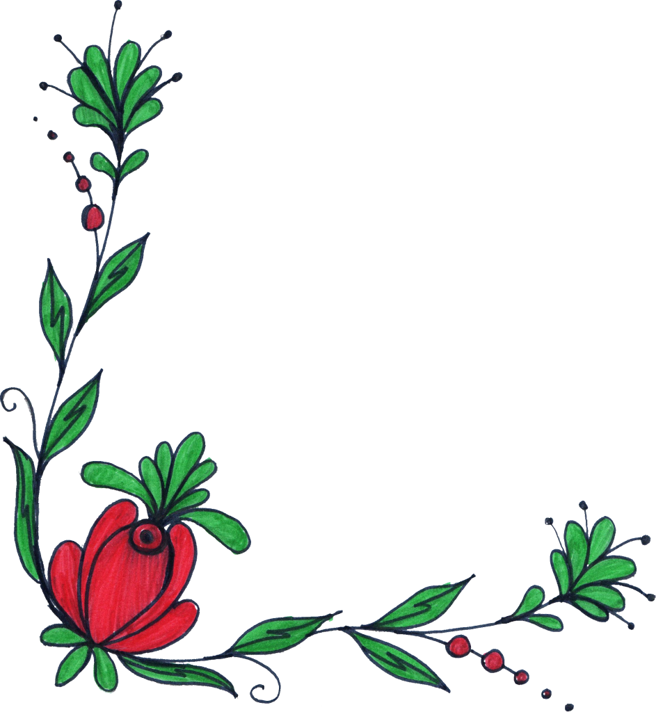 Corner Flower Drawing At Getdrawings - Creative Artistic Border Designs (943x1024), Png Download