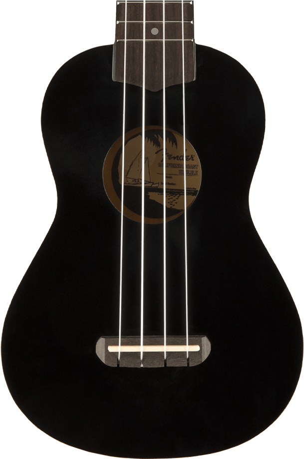 Fender Venice Soprano Ukulele - Fender Venice Soprano Uke - Black (1000x1000), Png Download