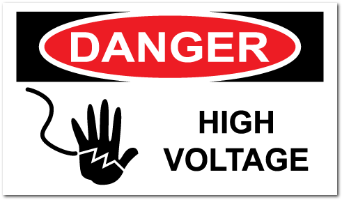 Danger High Voltage Stickers - Electrical Safety Sign Board (500x500), Png Download
