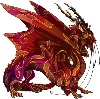 Crimson Iridescent / Crimson Shimmer / Gold Smoke - Gamzee Dragon Flight Rising (350x350), Png Download
