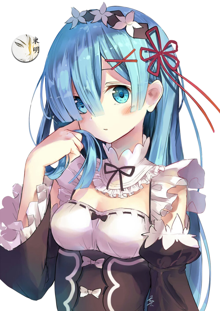 Zero All About Rem Credits To Owners - Rem Re Zero Cute (752x1062), Png Download