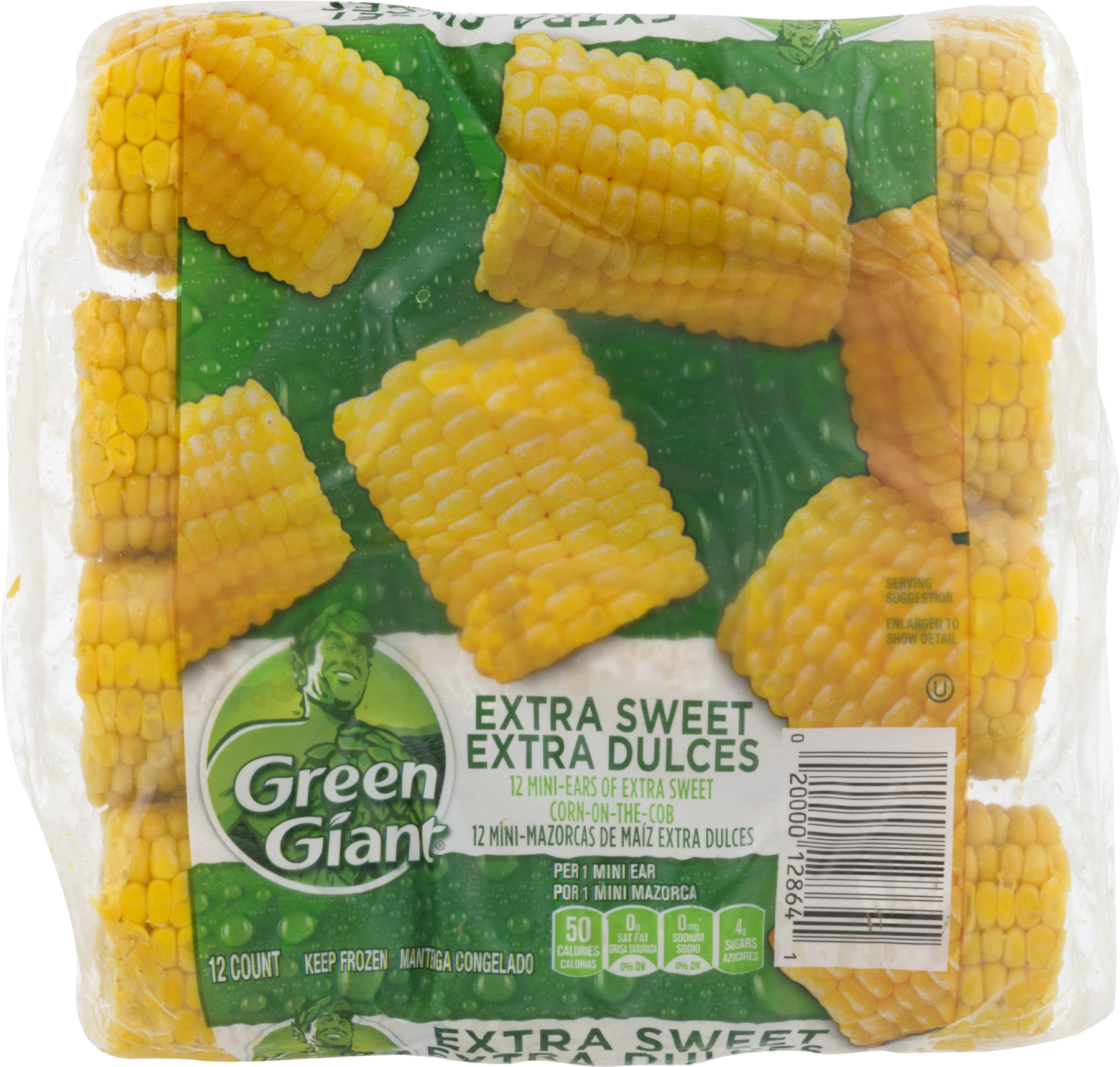 Green Giant Extra Sweet Corn On The Cob Mini Ears, - Green Giant Valley Fresh Steamers Sweet Peas - 12 Oz (1800x1800), Png Download