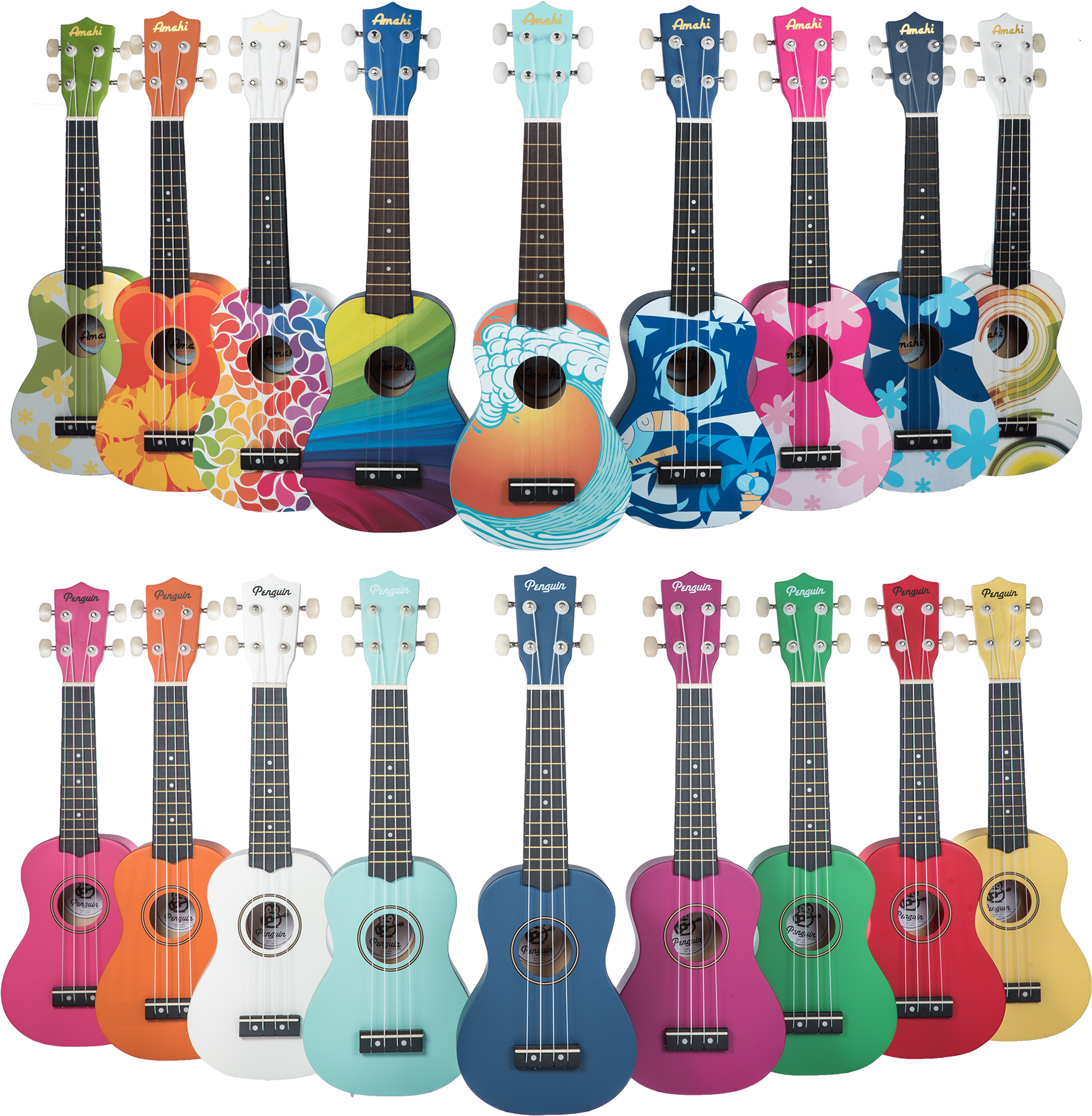 Diamond Head Soprano Ukuleles Are Available In A Rainbow (370x380), Png Download